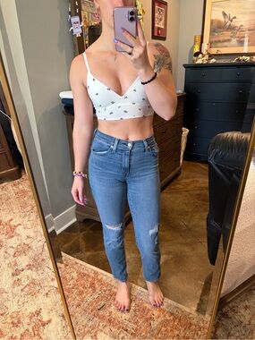 Levi's Medium Blue Skinny Jeans with Knee Distress